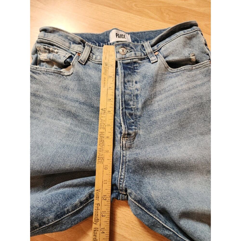 Paige Sawyer Wide Leg Jeans Vanda Distressed Button Fly Women's Size 29 Size 8 - Picture 14 of 16
